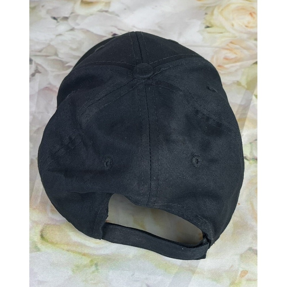 WOLFIES Northern Woods Grill Hat Cap Deer Black Strapback Embroidered Barbecue - Picture 6 of 9